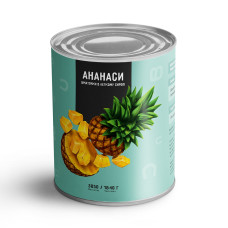 Ананас шматочками 3.050 ТМ "Del Gusto"