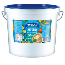 Майонезний соус "Справжній Легкий" 30% 4,8 кг ТМ Чумак